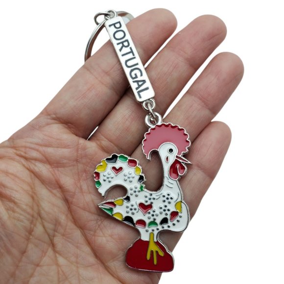 Portugal Key Chain Travel Souvenir Tourist Sights Portuguese Barcelos Rooster WH - Picture 2 of 3